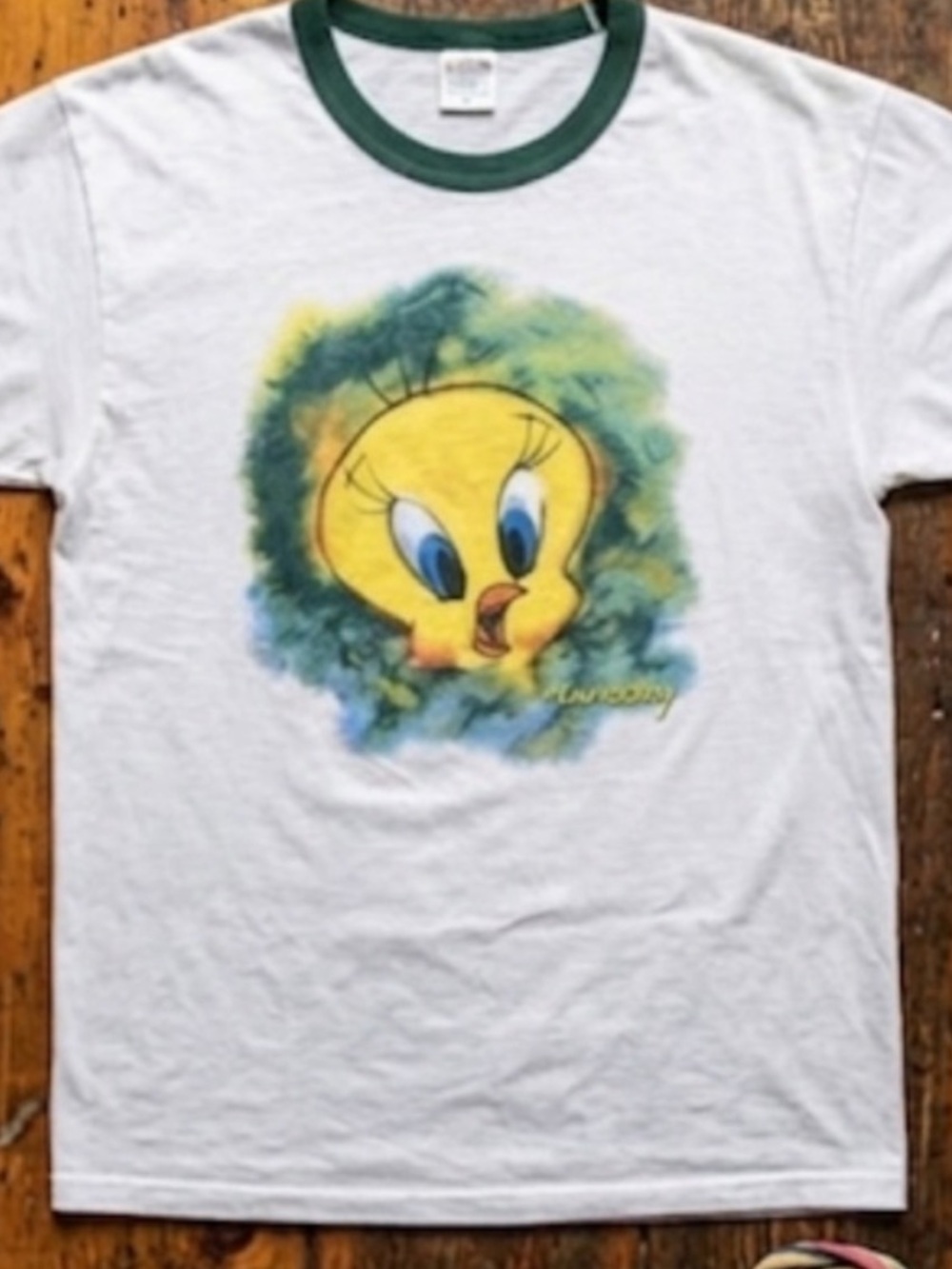 Vintage Tweety T2K ringer shirtGraphic and Dark Trim